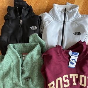 Bundle of XS warmups and sweatshirt